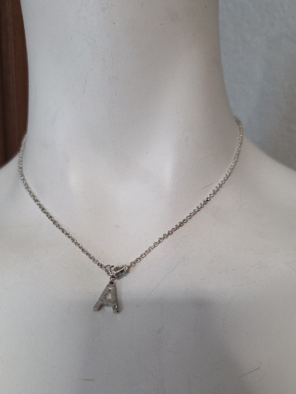 Claire's Silver 'A' Initial Charm Necklace